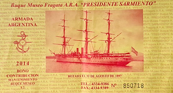 087-Фрегат-музей «Президент Сармьенто», билет